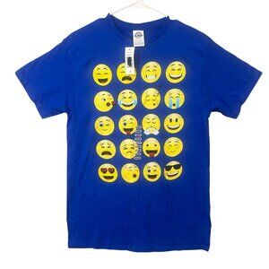 Emoji Faces T-Shirt Size Medium Delta Pro Weight 100% Cotton Crew Neck NWT